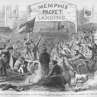 Levee at New Orleans with Flag of Truce Demanding Surrender by Frank Leslie