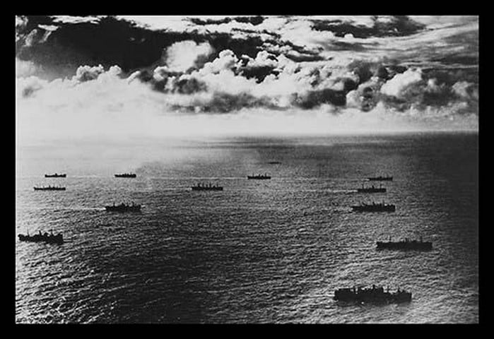 Liberty Ships in Convoy by U.S. Navy