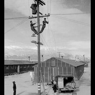 Line Crew at Work in Manzanar by Ansel Adams