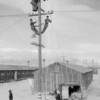 Line crew at Work in Manzanar by Ansel Adams #2