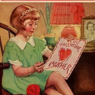 Little Girl Sews a Valentine by Ralph Pallen Coleman