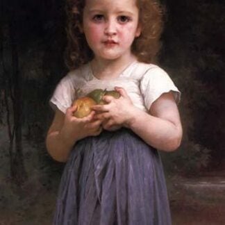 Little Girl holding Apples in her hands by William Bouguereau