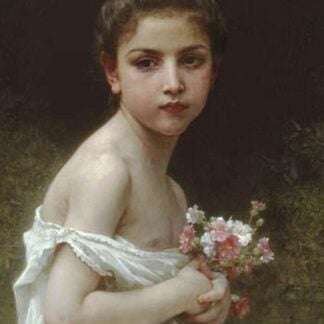 Little Girl with a Bouquet by William Bouguereau