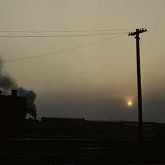 Locomotive Departure at Twilight