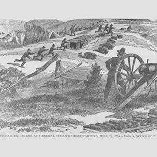 Logan's Headquarters at the Siege of Vicksburg by Frank Leslie