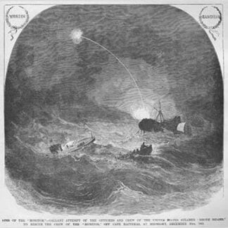 Loss of the Monitor Gallant off Cape Hatteras by Frank Leslie