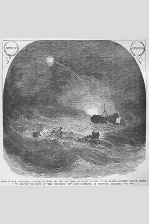 Loss of the Monitor Gallant off Cape Hatteras by Frank Leslie