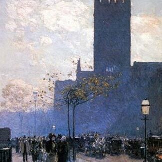Lower Fifth Avenue by Frederick Childe Hassam
