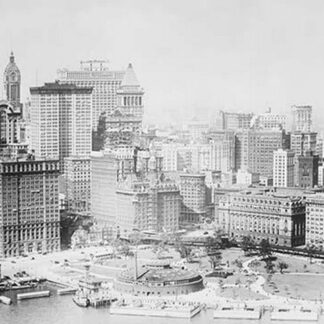 Lower Manhattan & The Battery from the Air - Skyline