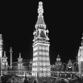Luna Park at Night in Coney Island
