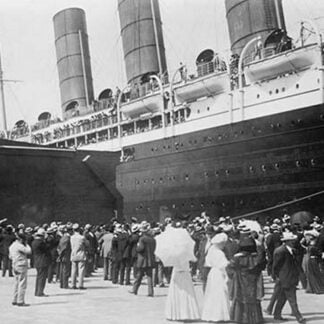 Lusitania at New York Dock