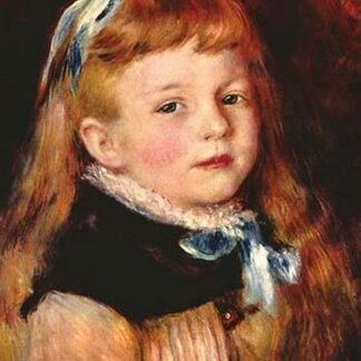 Mademoiselle Grimprel with Blue Hair-Band by Pierre-Auguste Renoir
