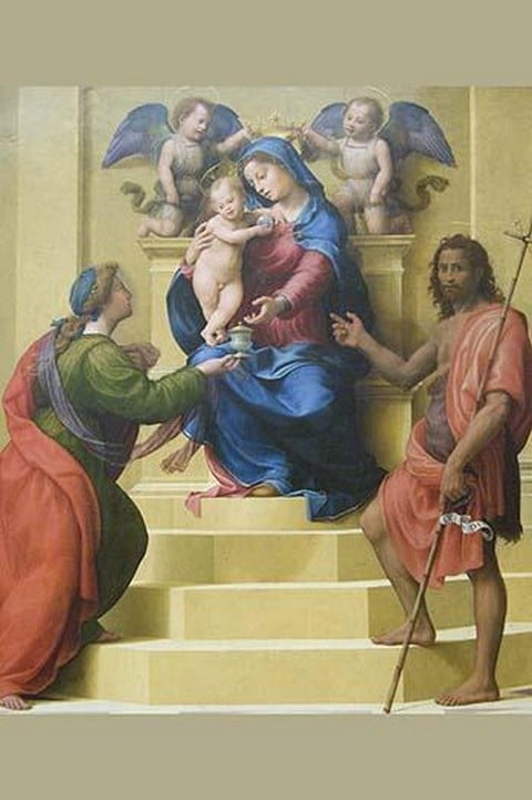 Madonna and Child Enthroned with Saints Mary Magdalene and John the Baptist by Giuliano di Piero di Simone Bugiardini