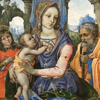 Madonna and Child with Saint Joseph and an Angel by Raffaelllino Del Garbo