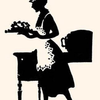 Maid Brings a Serving Plate of Hot Food to the Dining Room by Maxfield Parrish