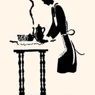 Maid Prepares Hot and Steaming Coffee by Maxfield Parrish