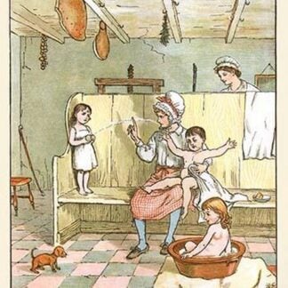 Maid washes the Babies in the laundry room by Randolph Caldecott