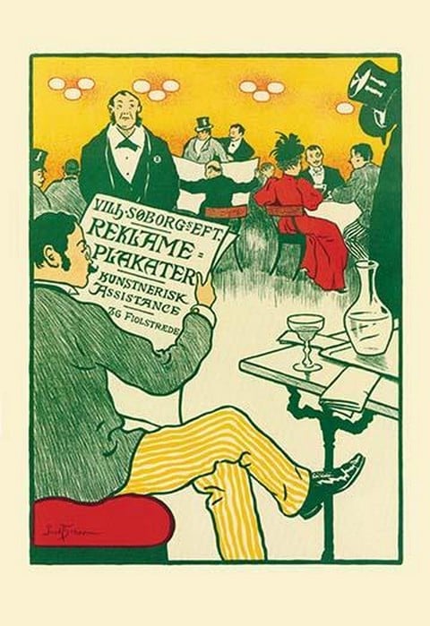 Man Relaxing and Reading the Paper