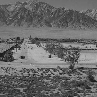 Manzanar Relocation Center from tower by Ansel Adams