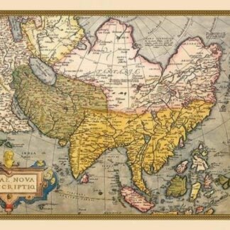 Map of Asia by Abraham Ortelius