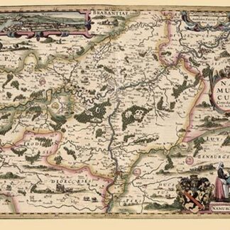Map of Belgium & Namur by Pieter van den Keere