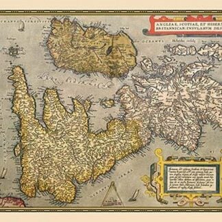 Map of Britian and Ireland by Abraham Ortelius