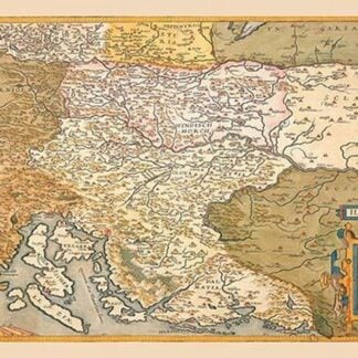 Map of Eastern Europe #4 by Abraham Ortelius