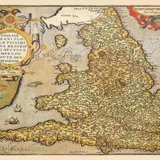 Map of England by Abraham Ortelius