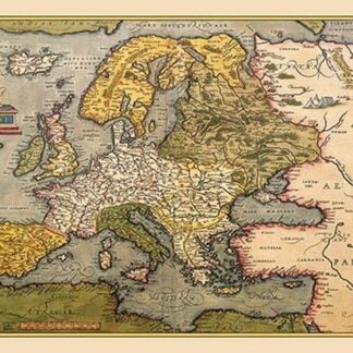 Map of Europe by Abraham Ortelius