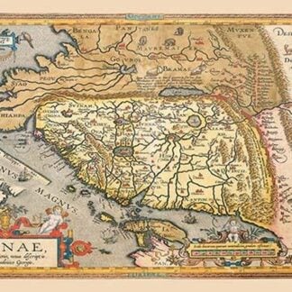 Map of Far East China by Abraham Ortelius