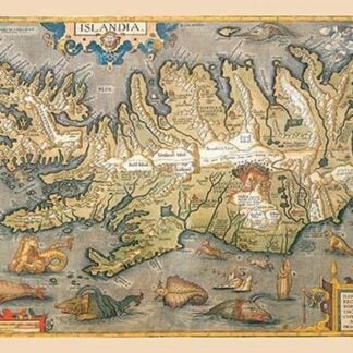 Map of Iceland by Abraham Ortelius