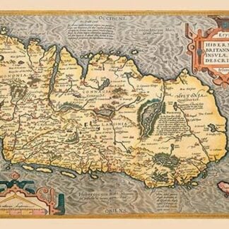 Map of Ireland by Abraham Ortelius