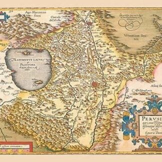 Map of Italy Near Florence by Abraham Ortelius