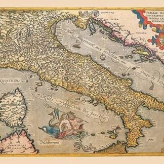 Map of Italy by Abraham Ortelius