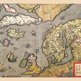 Map of North Sea by Abraham Ortelius