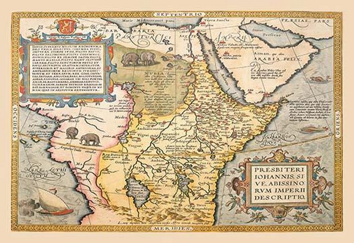 Map of Northeastern Africa by Abraham Ortelius