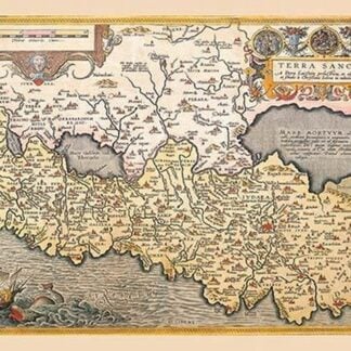 Map of Northern Italy by Abraham Ortelius