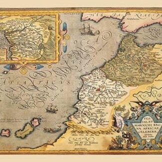Map of Northwestern Africa by Abraham Ortelius