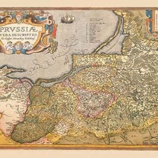 Map of Prussia by Abraham Ortelius