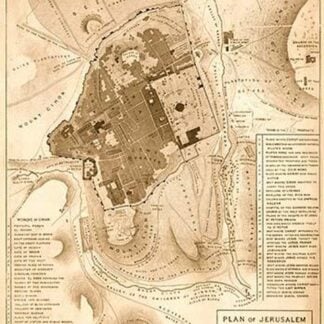 Map of Solomon's Temple - Jerusalem by F. Catherwood