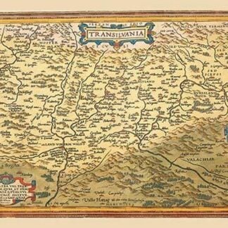 Map of Transylvania by Abraham Ortelius
