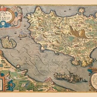 Map of a Mediterranean Island by Abraham Ortelius