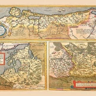Maps of Eastern Europe and Russia by Abraham Ortelius