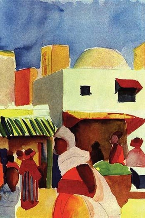 Market in Algiers by August Macke
