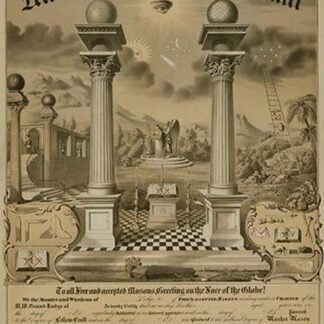 Masonic Symbols - Master Masons Diploma by Bishop