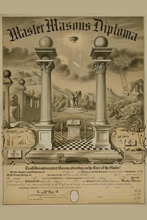 Masonic Symbols - Master Masons Diploma by Bishop