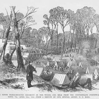 Massachusetts Regiment encamped near Yorktown by Frank Leslie