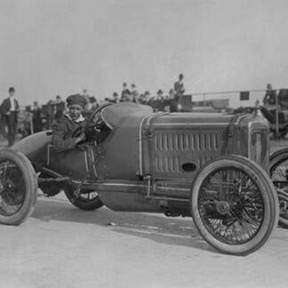 Maxwell Racing Car driven by Jack McKay as onlookers watch from behind barrier