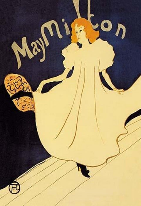 May Milton on Stage by Henri de Toulouse-Lautrec