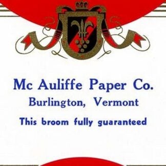 Mc Auliffe Paper Co. Broom Label
